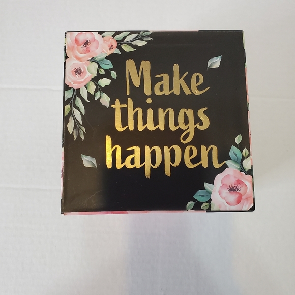 Floral Decorative Cube with Inspirational Messages - Picture 1 of 6